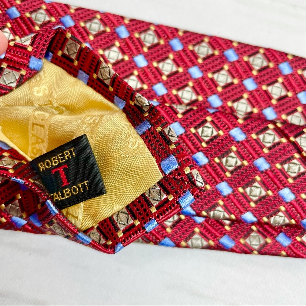 Men's Robert Talbott Best of Class Tie (Red/Blue) - Picture 5 of 11